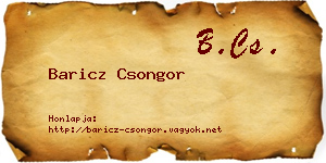 Baricz Csongor névjegykártya