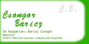 csongor baricz business card